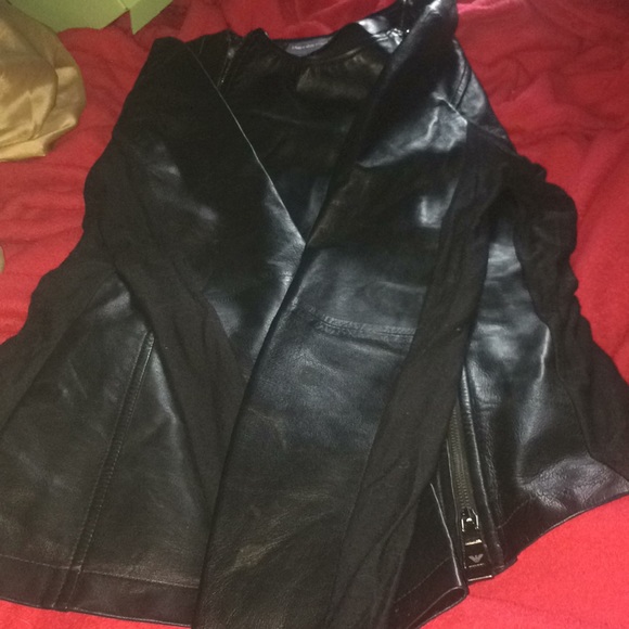 Armani round neck leather jacket/ Rick Owens - Picture 7 of 8